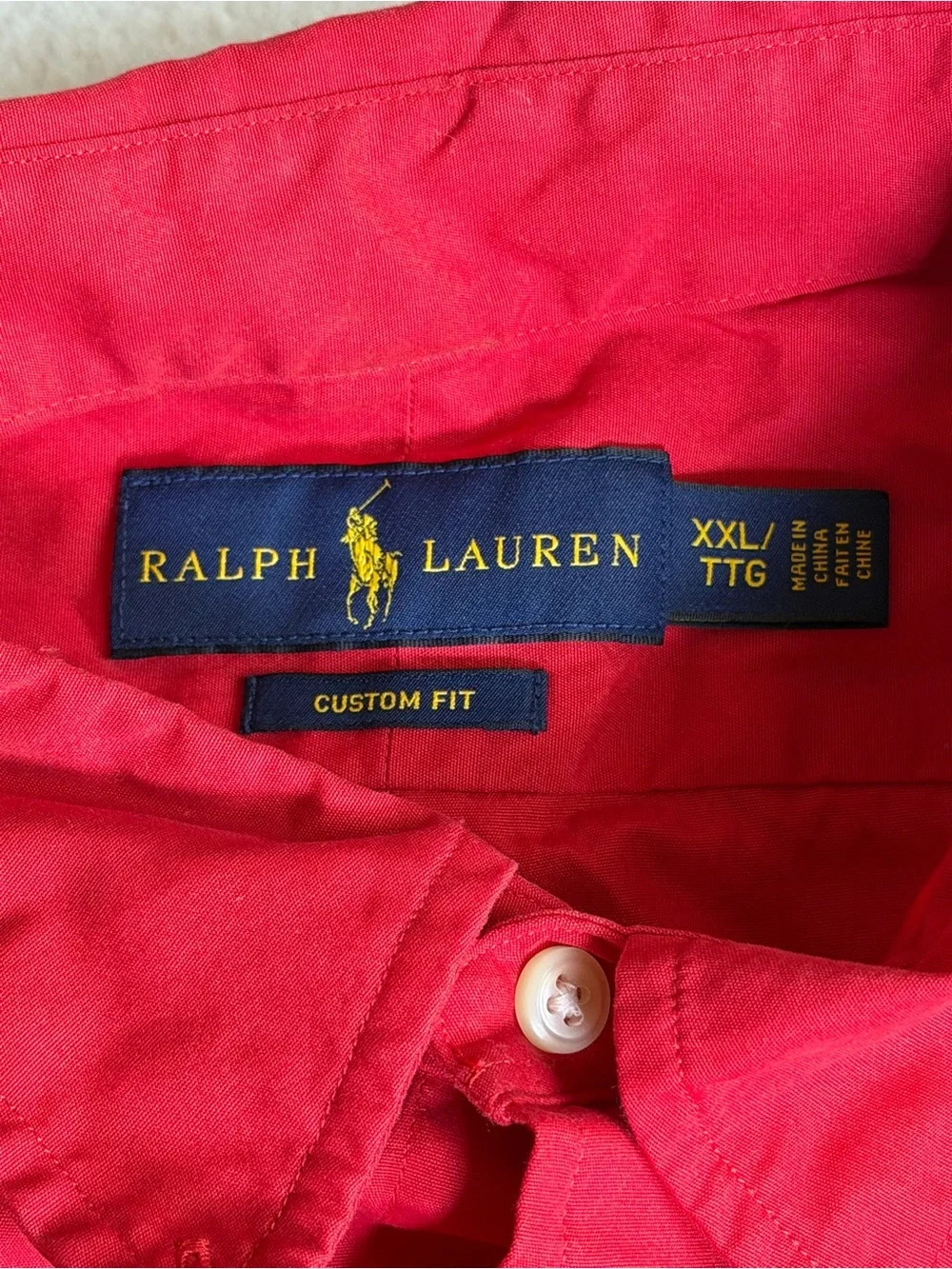 Ralph Lauren Red Button-Up Shirt XXL Men’s - Picture 4 of 6